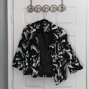 Women’s black and white blazer